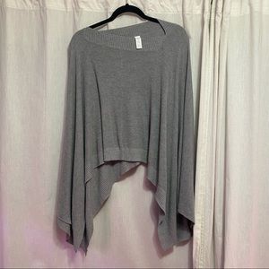Lulu grey sweater cape one size